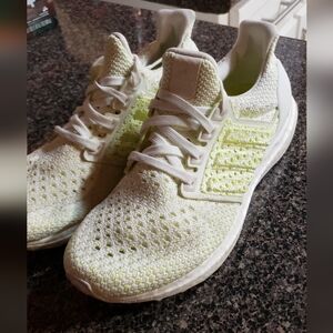 Adidas Ultraboost Clima Running Shoe Women Size 51/2 Neon Yellow And White